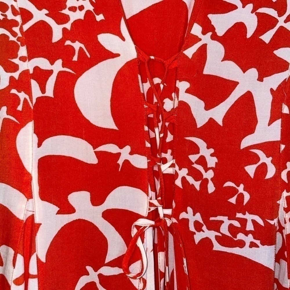 Anthropologie Maeve Indiga Bird Print Lined Swing Dress Size XS - Picture 11 of 12